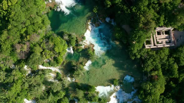 Beautiful Skradinski Buk Waterfall In Krka National Park  Dalmatia Croatia