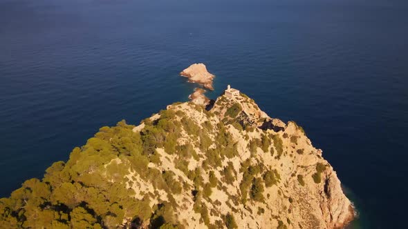 Punta Grossa lighthouse in Ibiza, Spain