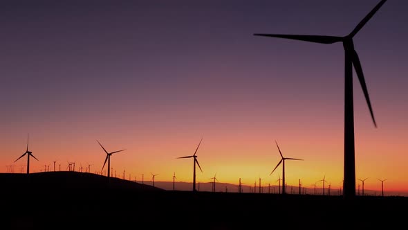 Wind turbines in Southern California near Palm Springs