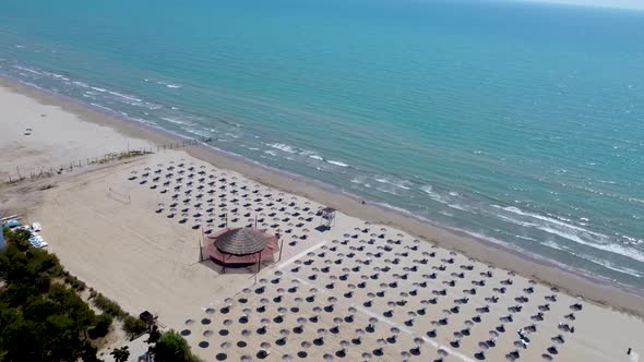 Beach in Durres, Albania by drone