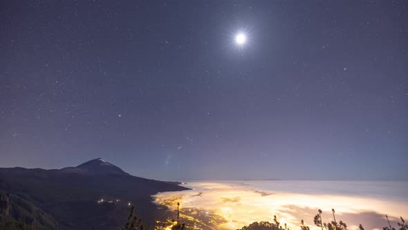 El Teide in Tenerife Canary Islands at Night