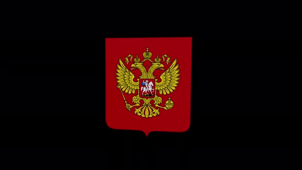 Coat Of Arms Of Russian Federation With Alpha Channel  - 4K