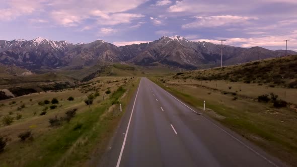 Scenic road in the mountains