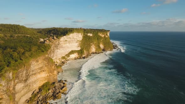 Rocky Coastline on the Island of Bali