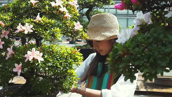 Japanese florist at work