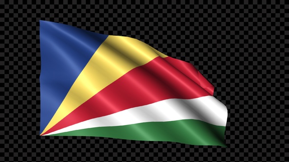 Seychelles Flag Blowing In The Wind