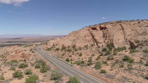 Aerial shot of Colorado River Road alt