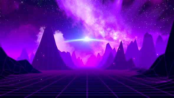 Retro Sci-Fi Space Horizon alt