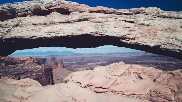 Mesa Arch in Canyonlands in Summer Season USA Slow Motion