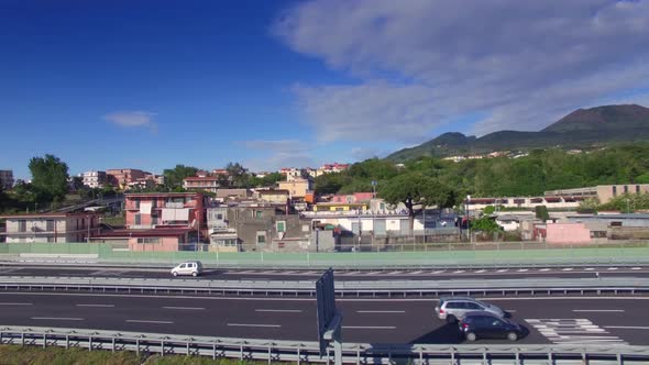 Flight Over Naples Italy By the Sea and at the Foot of the Volcano 