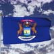Michigan Flag Waving 4k - VideoHive Item for Sale