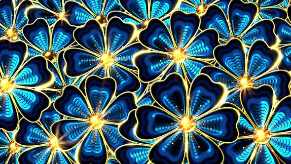 Blue Yellow Flowers alt