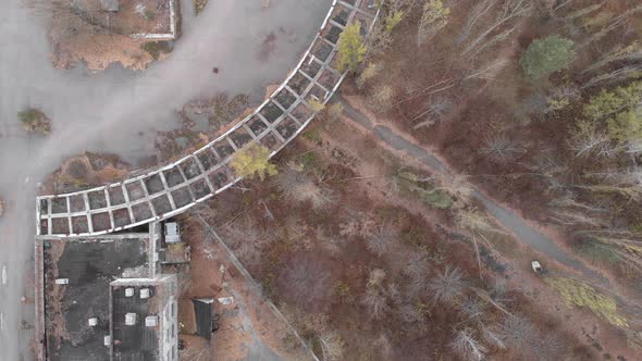 Chernobyl Exclusion Zone. Pripyat. Aerial