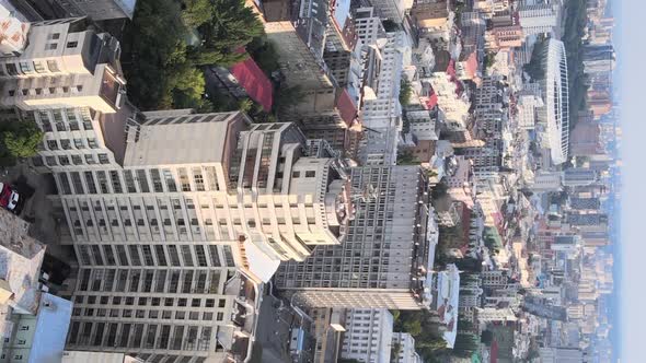 Vertical Video  Kyiv Ukraine Aerial View of the City