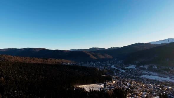 Winter Sunrise Over Mountain City