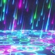 Glowing Neon Rain And Puddles 3D Animation Motion Graphics Background - VideoHive Item for Sale