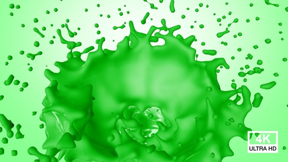Big Green Paint Splash 4K alt