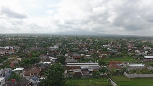 Aerial City Landscape Population Yogyakarta Indonesia