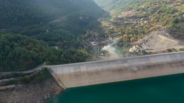 Big Dam Aerial View Turkey Alanya 4 K