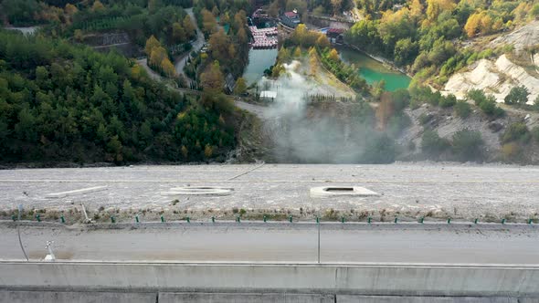 Big Dam Aerial View Turkey Alanya 4 K