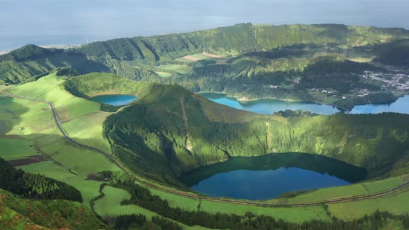 Lagoon of Seven Cities Sao Miguel Island Azores Portugal Europe