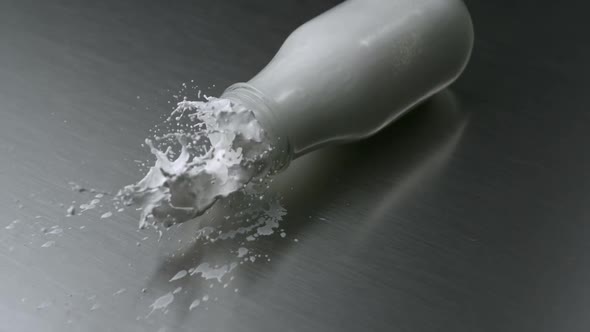 Dropping milk bottle, Slow Motion