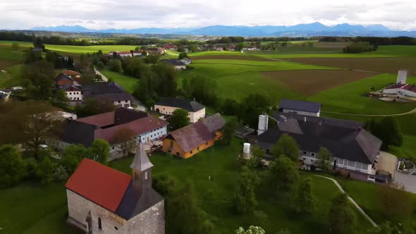 Beautiful small Church Drone Video