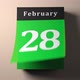Top Shot Showing Green Year Calendar with Fast Flipping Pages - VideoHive Item for Sale