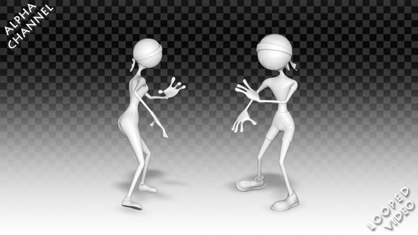 3D Man and Woman - Dance  Kung-Fu Pack