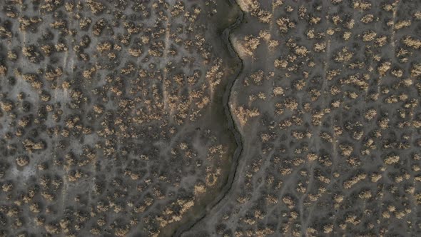 Natural Volcanic Thermal Hot Springs on Desert