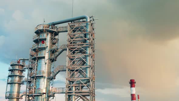 Massive Pipes of the Petroleum Refinery Plant