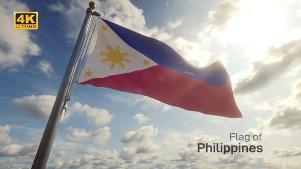 Philippines Flag on a Flagpole - 4K