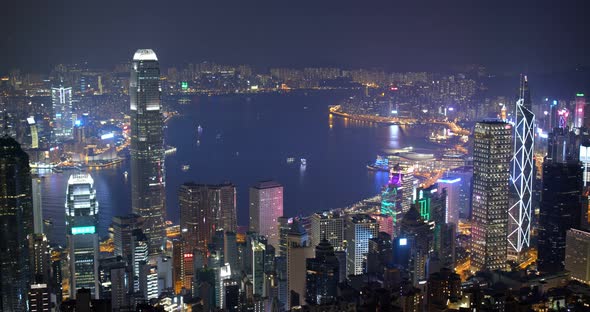 Hong Kong skyline at night