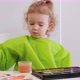 Cute Toddler Girl Painting with Gouache and Watercolor Paints at Home - VideoHive Item for Sale