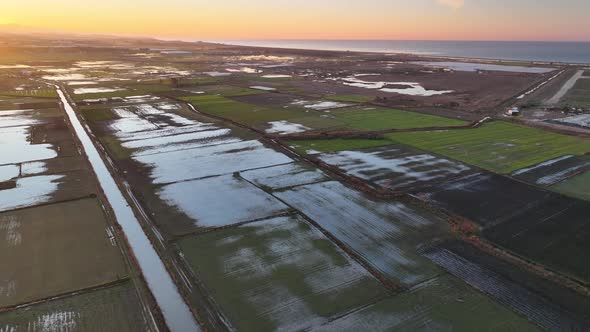 Farm Background Texture 4 K Aerial View