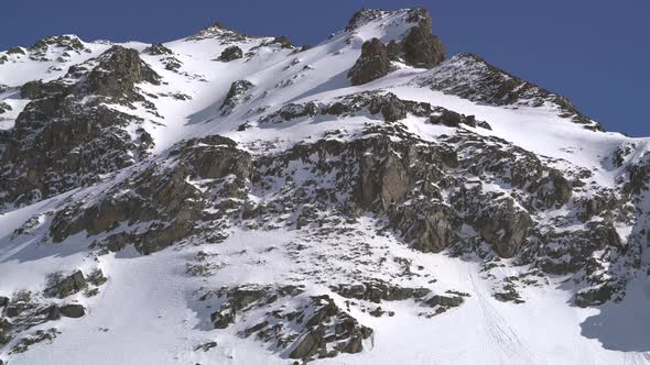 Just Below the Mixed Snowy and Rocky Summit