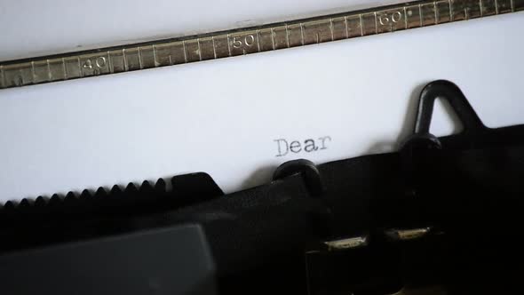 Typing the Expression Dear Reader