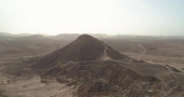 Aerial view of Ramon crater, Negev, Israel.