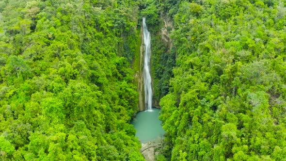 Beautiful Tropical Waterfall Philippines, Cebu