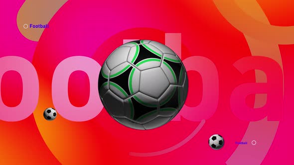 Typography Football Sports Background Colorfull