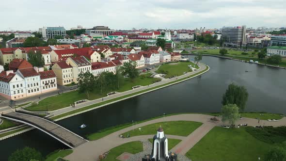 Panoramic View of the Historical Center of Minsk