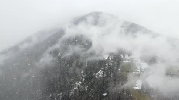 Snowy Foggy Mountains