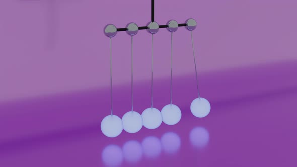 Abstract visualization of the Newton's cradle