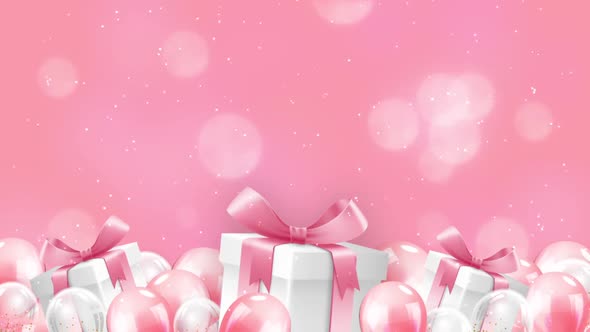 Pink Gift Box Background