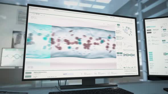 Scan Of Blood In Interface Of Healthcare System Diagnoses Covid Disease alt