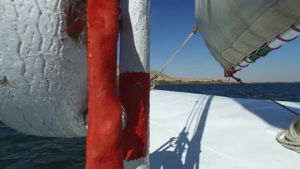 View of the bow of felucca