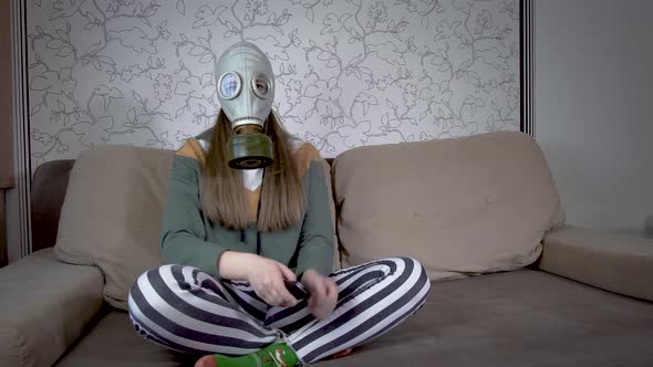 Girl in Gas Masks