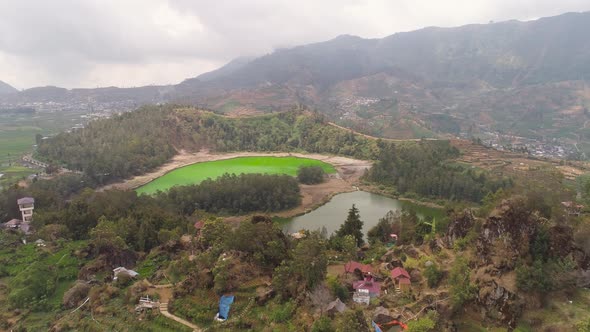 Telaga Warna Lake at Plateau Dieng