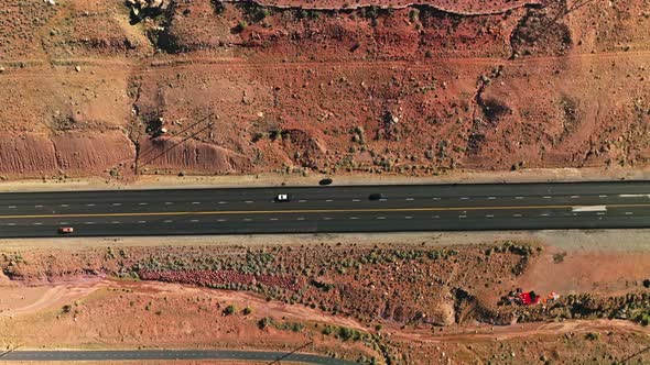 Interstate Highway Road Into Moab Utah Desert