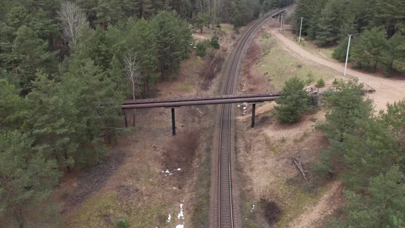 AERIAL: Overpass which Portrayed Death Bridge from Pripet in HBO's TV Series Chernobyl